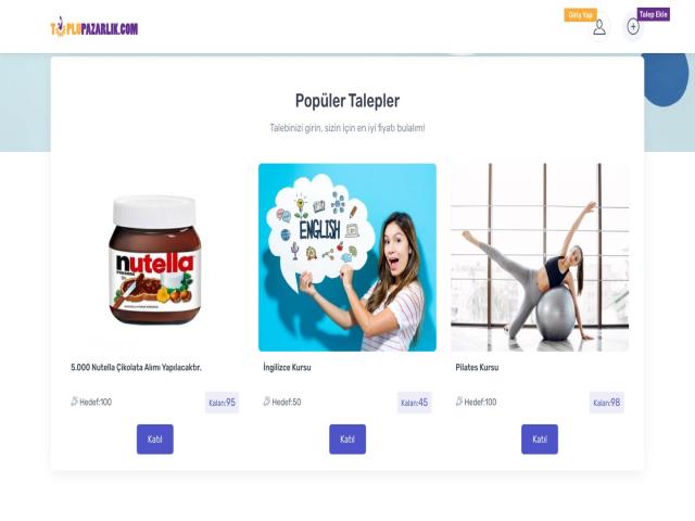 Toplu Pazarlık Teklif Platformu - Web-Mobil