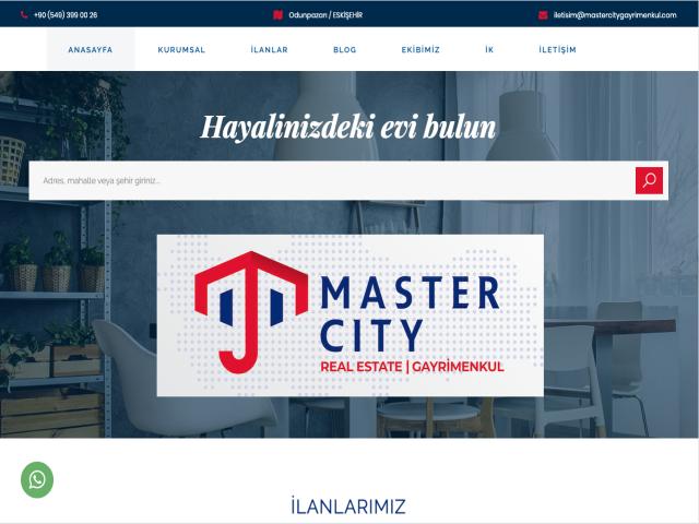 Master City Gayrimenkul Web ve Logo Tasarımı - Web-Mobil