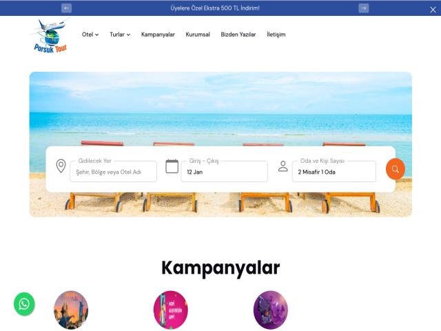 Porsuk Tur Web Sayfası - Web-Mobil