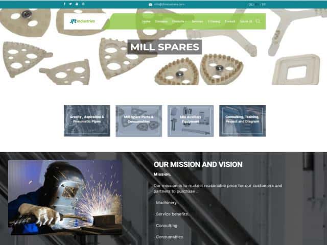 JFT Industries Kurumsal Web Sayfası - Web-Mobil