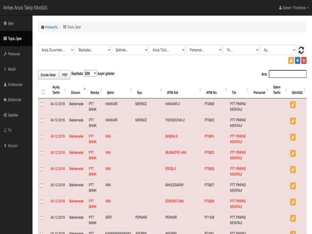 Antes Saha Takip Programı - Yazılım
